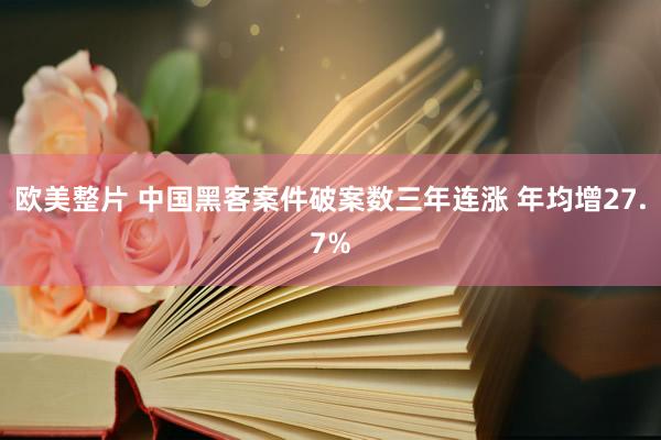 欧美整片 中国黑客案件破案数三年连涨 年均增27.7%